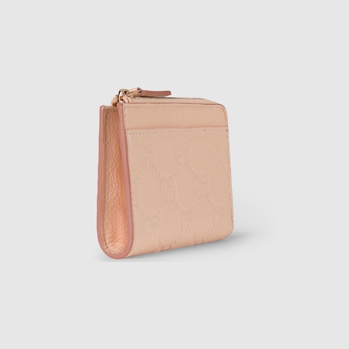GG Emblem zip card case