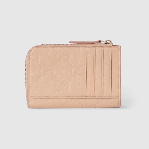 GG Emblem zip card case