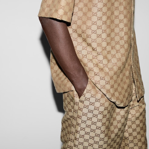 GG Supreme linen shorts Detail 5