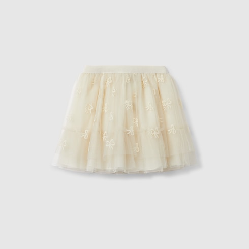 Jupe bébé en tulle brodé