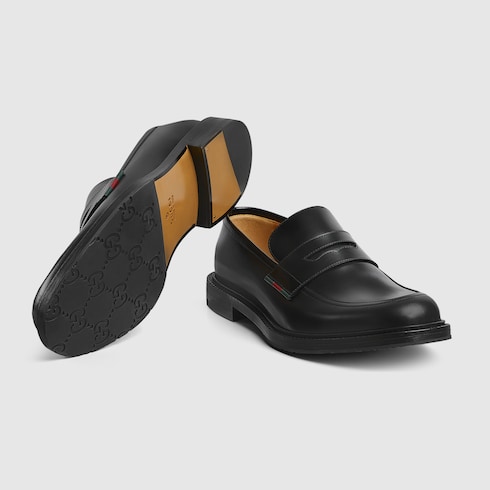 Men's loafer with leather Web Detail 6