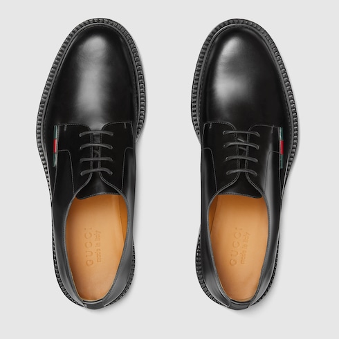 Men's lace-up shoe with leather Web Detail 5