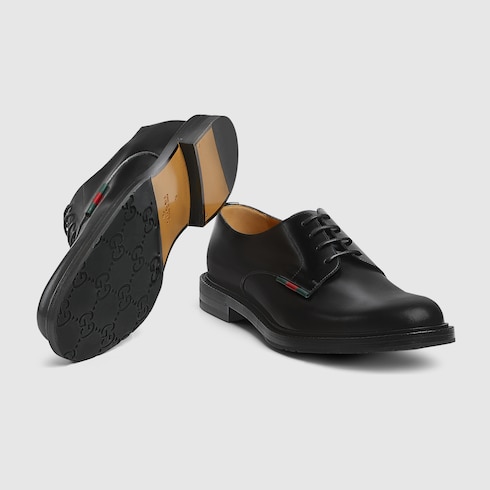 Men's lace-up shoe with leather Web Detail 6