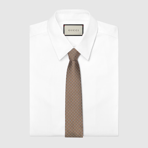 GG silk jacquard tie