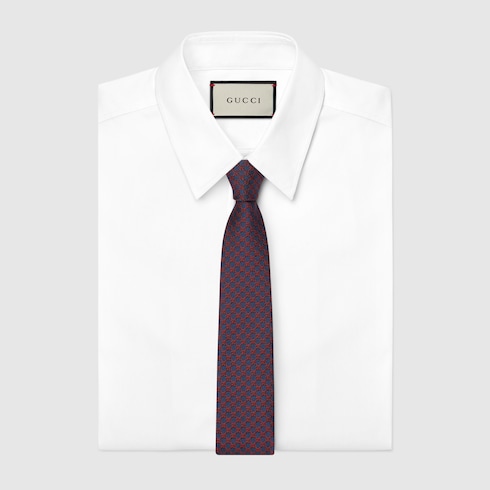 GG silk jacquard tie