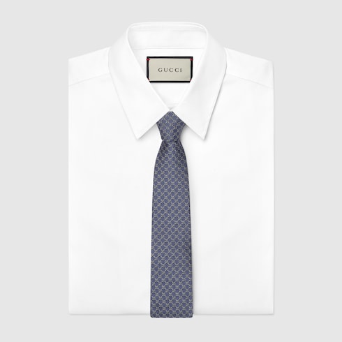 GG silk jacquard tie