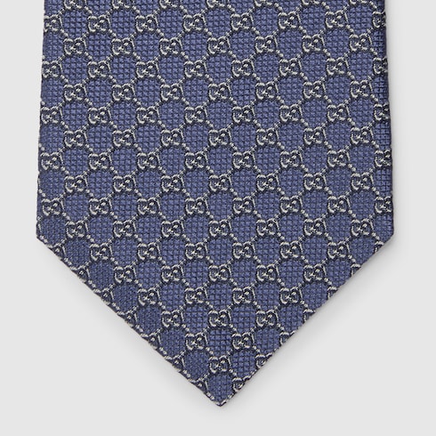 Cravatta in seta jacquard con motivo GG jacquard