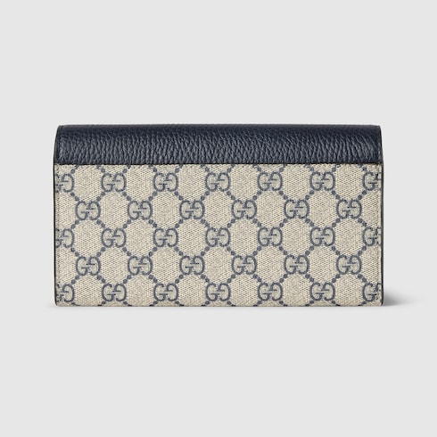 Bi-color GG Marmont continental wallet