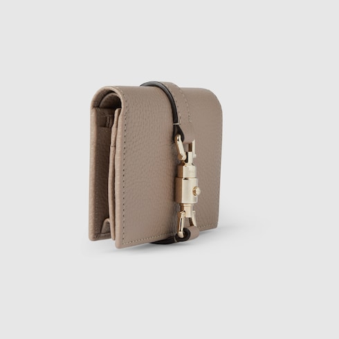 Jackie 1961 card case wallet in Beige Leather | GUCCI® SI