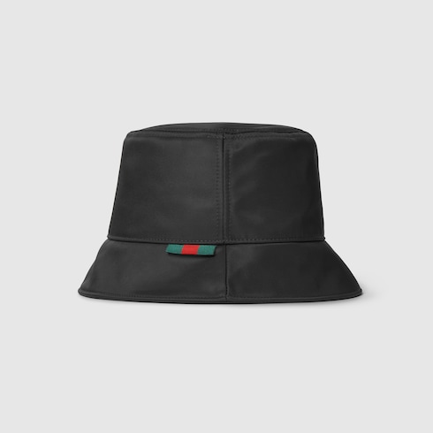 Nylon bucket hat with Gucci logo Detail 2