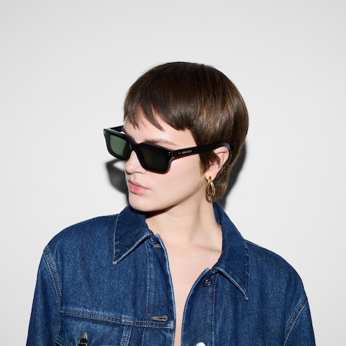 Rectangular frame sunglasses