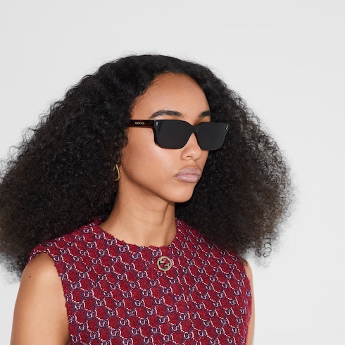 Rectangular frame sunglasses