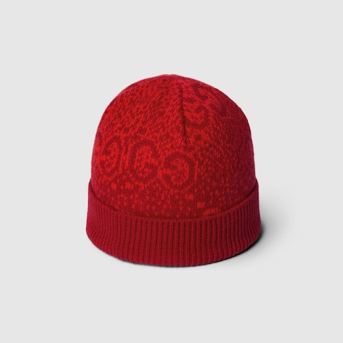 Cappello neonato in jacquard di lana GG