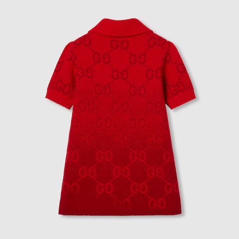 Children's GG wool jacquard dress Detail 2