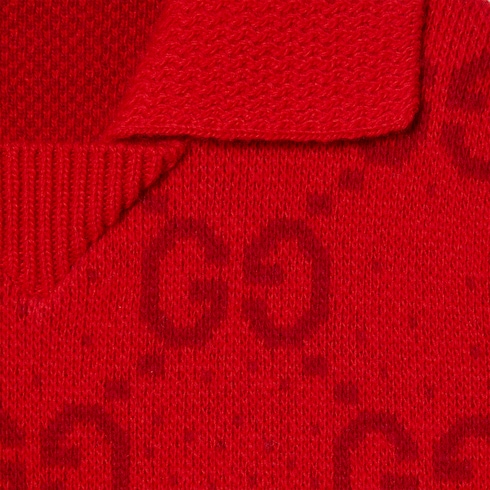 Children's GG wool jacquard dress Detail 3