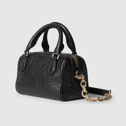 GG Emblem Mini Boston Bag