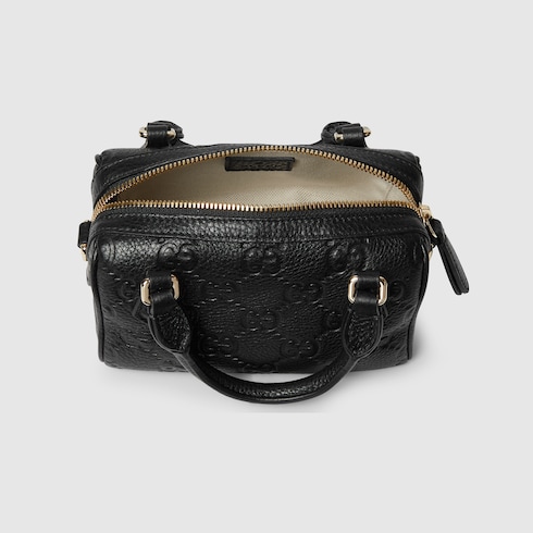 GG Emblem Mini Boston Bag