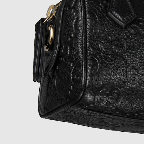 GG Emblem Mini Boston Bag
