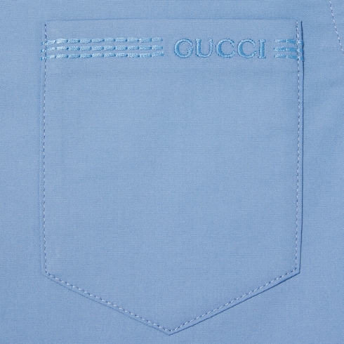 Camicia bambino ricamata in cotone