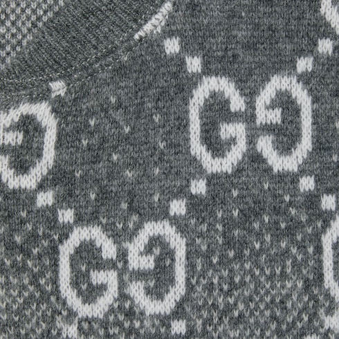 Cardigan pour enfant en jacquard de laine GG