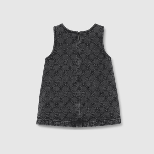 Abito neonato in denim GG jacquard