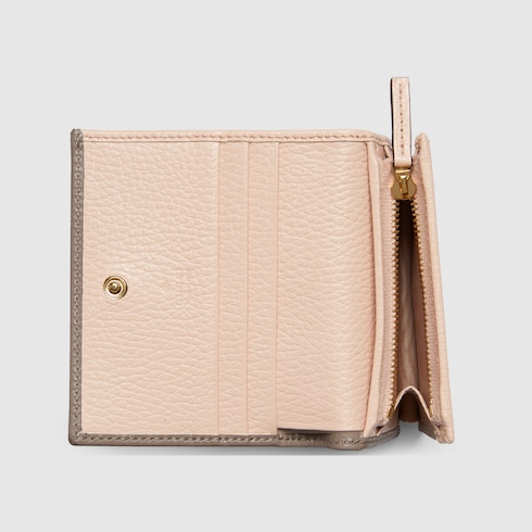 Kleine, zweifarbige GG Marmont Brieftasche