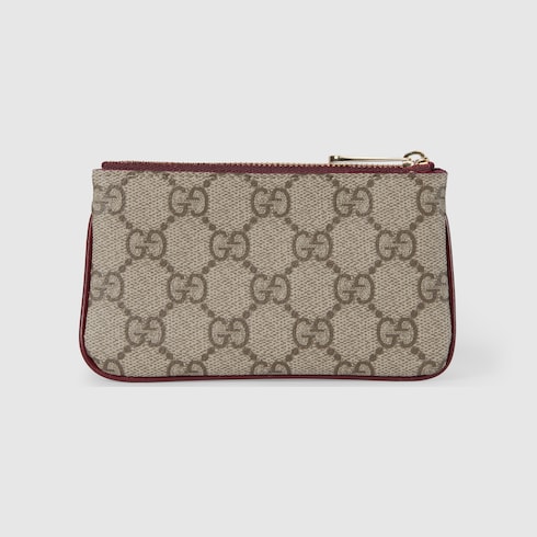 GG key pouch with cat detail