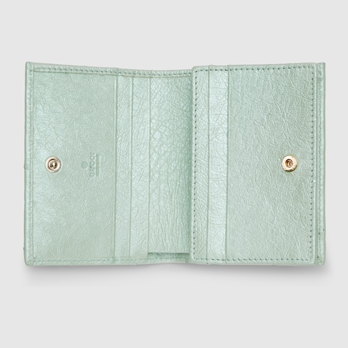 GG Marmont ostrich card case wallet