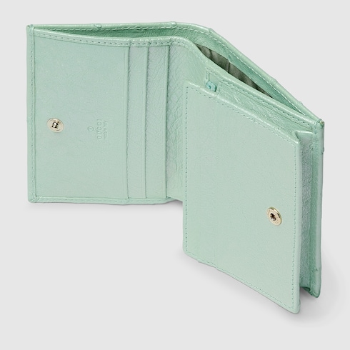 GG Marmont ostrich card case wallet