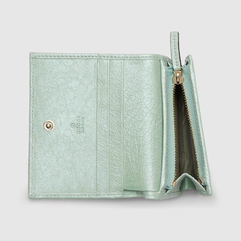 GG Marmont ostrich card case wallet