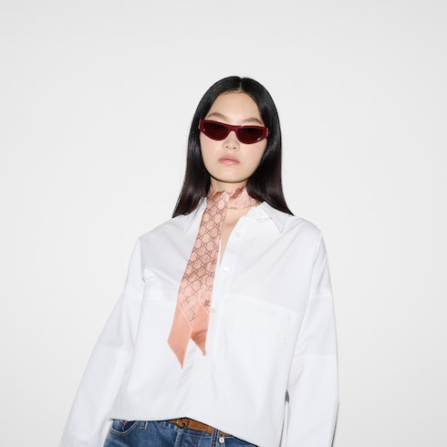 Lazo para el cuello de seda estampada