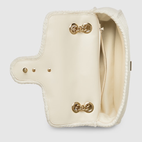 Borsa a spalla GG Marmont misura media con cristalli