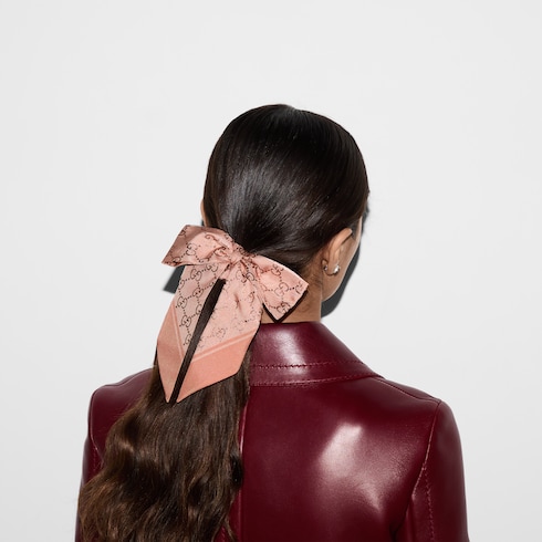 Laminated GG silk jacquard scrunchie