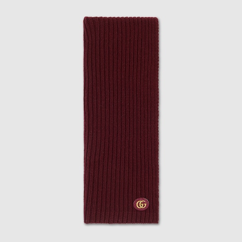 Sciarpa in lana e cashmere con Doppia G