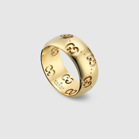Bague large Icon 18 carats à motif GG