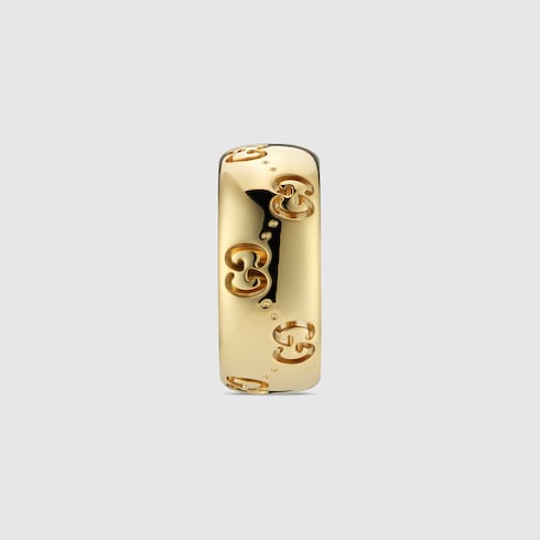 Anillo Icon ancho de 18 ct con GG