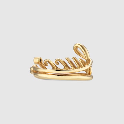 Breiter Ring mit Gucci Schriftzug