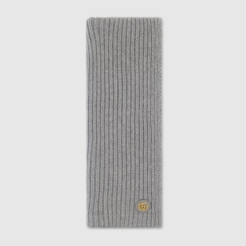 Sciarpa in lana e cashmere con Doppia G