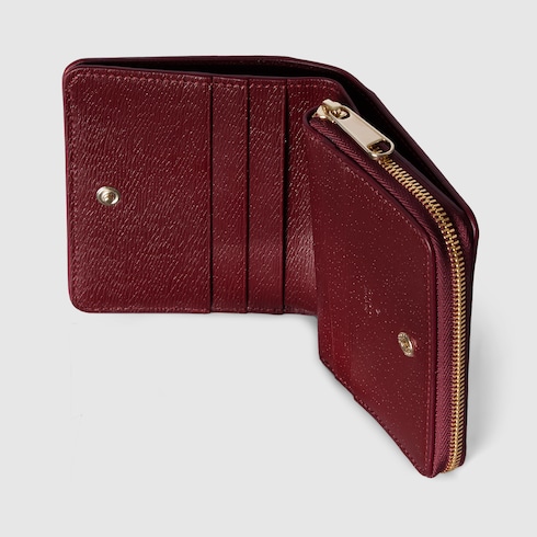 Mini zip wallet with Gucci script