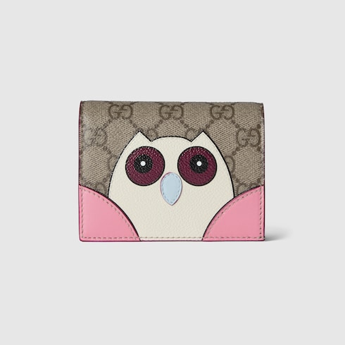 GG small wallet with owl detail