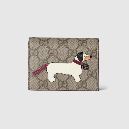GG small wallet with dog detail