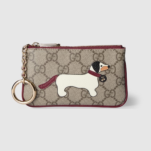 GG key pouch with dog detail