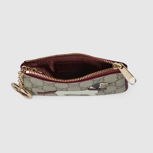 GG key pouch with dog detail