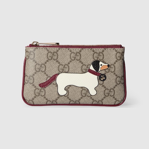 GG key pouch with dog detail