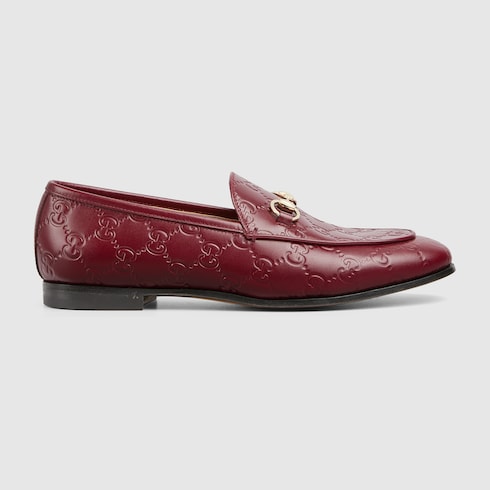 Women s Gucci Jordaan loafer in Red Leather GUCCI SI