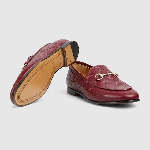 Women s Gucci Jordaan loafer in Red Leather GUCCI SI