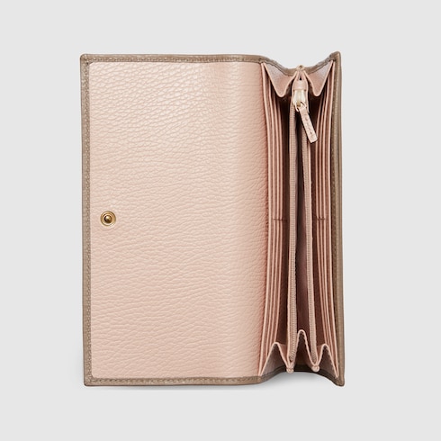 Bi-color GG Marmont continental wallet