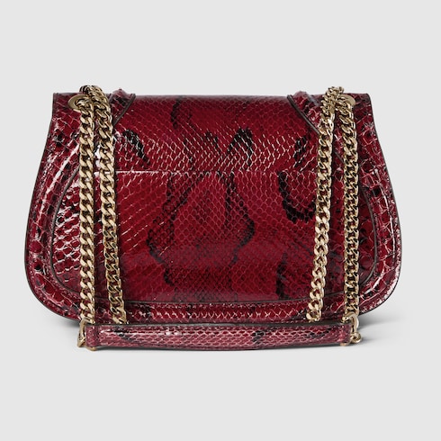 Gucci Blondie small shoulder bag in Rosso Ancora red python GUCCI BG