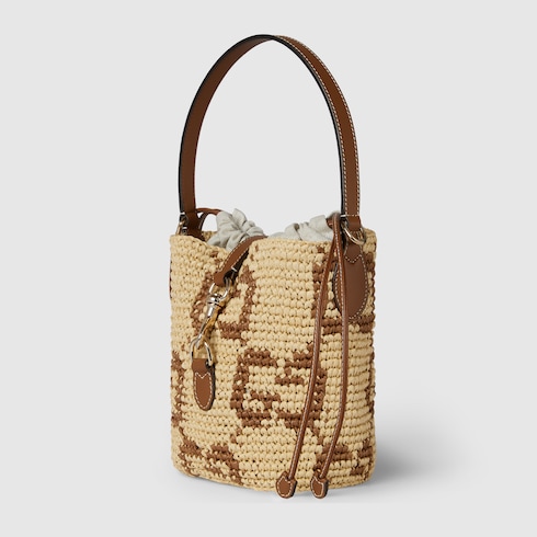 Mini borsa a secchiello intrecciata