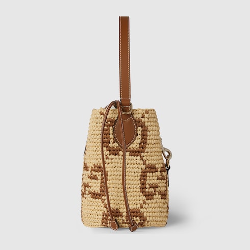 Mini borsa a secchiello intrecciata